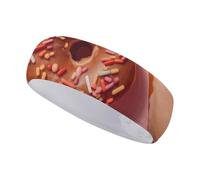 FJWKLRBV Sports Headband Delicious Donuts Printed Sweatband Headband Wide Headbands Sports Headbands for Running Yoga Daily Life Workout Unisex