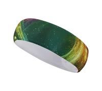 FJWKLRBV Sports Headband Floating in Space Printed Sweatband Headband Wide Headbands Sports Headbands for Running Yoga Daily Life Workout Unisex