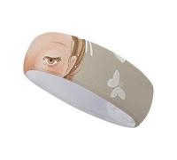 FJWKLRBV Sports Headband Long Braid Pattern Printed Sweatband Headband Wide Headbands Sports Headbands for Running Yoga Daily Life Workout Unisex