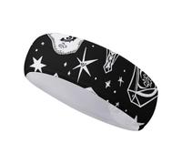 FJWKLRBV Sports Headband Mysterious Symbol Graphics Printed Sweatband Headband Wide Headbands Sports Headbands for Running Yoga Daily Life Workout Unisex