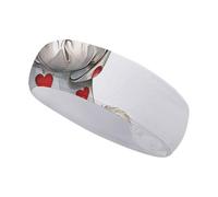 FJWKLRBV Sports Headband Playing The Flute Printed Sweatband Headband Wide Headbands Sports Headbands for Running Yoga Daily Life Workout Unisex