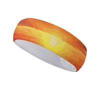 FJWKLRBV Sports Headband Sea And Sunset Printed Sweatband Headband Wide Headbands Sports Headbands for Running Yoga Daily Life Workout Unisex