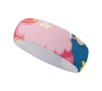 FJWKLRBV Sports Headband Sleep on The Moon Printed Sweatband Headband Wide Headbands Sports Headbands for Running Yoga Daily Life Workout Unisex