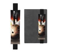 FJWSLCH Adjustable Pen Holder Elastic Band Pencil Pouch Clip PU Leather Pen Sleeve Pouch for Hardcover Journals Vintage Sport Bowling Ball Pencil Holder for Notebook, Hold 2-3 Pens, Black