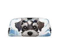 FJWSLCH adorable schnauzer Makeup Bag Travel Cosmetic Bag for Women Men Pencil Case Zipper Toiletry Bag Purse, Silver, One Size