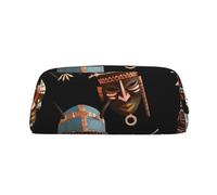 FJWSLCH African Ritual Ethnic Tribal Makeup Bag Travel Cosmetic Bag for Women Men Pencil Case Zipper Toiletry Bag Purse, Gold, One Size