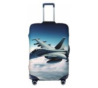 FJWSLCH Aircraft Fighter Jets Luggage Cover for Suitcase TSA Approved Elastic Suitcase Cover Anti-Scratch Travel Luggage Protector Cover Washable Trolley Case Cover Fit 18-32 Inch Luggage, Black, L