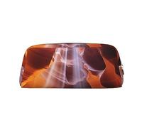 FJWSLCH Antelope Canyon Makeup Bag Travel Cosmetic Bag for Women Men Pencil Case Zipper Toiletry Bag Purse, Gold, One Size