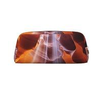 FJWSLCH Antelope Canyon Makeup Bag Travel Cosmetic Bag for Women Men Pencil Case Zipper Toiletry Bag Purse, Silver, One Size