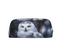 FJWSLCH Arctic Owl Makeup Bag Travel Cosmetic Bag for Women Men Pencil Case Zipper Toiletry Bag Purse, Gold, One Size