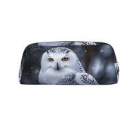 FJWSLCH Arctic Owl Makeup Bag Travel Cosmetic Bag for Women Men Pencil Case Zipper Toiletry Bag Purse, Silver, One Size