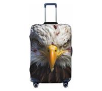 FJWSLCH Bald Eagle Luggage Cover for Suitcase TSA Approved Elastic Suitcase Cover Anti-Scratch Travel Luggage Protector Cover Washable Trolley Case Cover Fit 18-32 Inch Luggage, Black, S