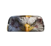 FJWSLCH Bald Eagle Makeup Bag Travel Cosmetic Bag for Women Men Pencil Case Zipper Toiletry Bag Purse, Gold, One Size