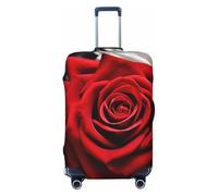 FJWSLCH Black White and Red Roses Luggage Cover for Suitcase TSA Approved Elastic Suitcase Cover Anti-Scratch Travel Luggage Protector Cover Washable Trolley Case Cover Fit 18-32 Inch Luggage, Black,