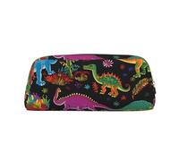 FJWSLCH Cartoon Dinosaur Makeup Bag Travel Cosmetic Bag for Women Men Pencil Case Zipper Toiletry Bag Purse, Gold, One Size
