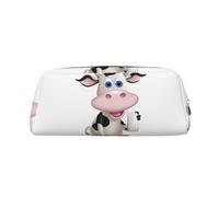 FJWSLCH Cartoon Milk Cow Makeup Bag Travel Cosmetic Bag for Women Men Pencil Case Zipper Toiletry Bag Purse, Silver, One Size