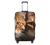 FJWSLCH cats Luggage Cover for Suitcase TSA Approved Elastic Suitcase Cover Anti-Scratch Travel Luggage Protector Cover Washable Trolley Case Cover Fit 18-32 Inch Luggage, Black, L