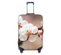 FJWSLCH Cherry Blossom Luggage Cover for Suitcase TSA Approved Elastic Suitcase Cover Anti-Scratch Travel Luggage Protector Cover Washable Trolley Case Cover Fit 18-32 Inch Luggage, Black, L