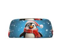 FJWSLCH Christmas Funny Penguins Makeup Bag Travel Cosmetic Bag for Women Men Pencil Case Zipper Toiletry Bag Purse, Gold, One Size