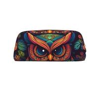 FJWSLCH Color owl pattern Makeup Bag Travel Cosmetic Bag for Women Men Pencil Case Zipper Toiletry Bag Purse, Gold, One Size
