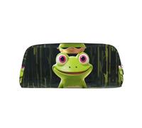 FJWSLCH Crown frog Makeup Bag Travel Cosmetic Bag for Women Men Pencil Case Zipper Toiletry Bag Purse, Silver, One Size