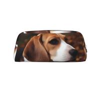 FJWSLCH Cute Beagle Makeup Bag Travel Cosmetic Bag for Women Men Pencil Case Zipper Toiletry Bag Purse, Silver, One Size