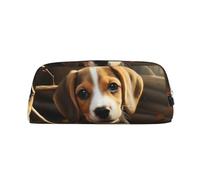 FJWSLCH Cute Beagle Makeup Bag Travel Cosmetic Bag for Women Men Pencil Case Zipper Toiletry Bag Purse, Silver, One Size