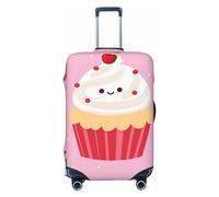 FJWSLCH cute cupcake Luggage Cover for Suitcase TSA Approved Elastic Suitcase Cover Anti-Scratch Travel Luggage Protector Cover Washable Trolley Case Cover Fit 18-32 Inch Luggage, Black, S