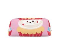 FJWSLCH cute cupcake Makeup Bag Travel Cosmetic Bag for Women Men Pencil Case Zipper Toiletry Bag Purse, Silver, One Size