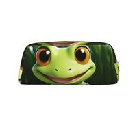 FJWSLCH cute frog Makeup Bag Travel Cosmetic Bag for Women Men Pencil Case Zipper Toiletry Bag Purse, Gold, One Size
