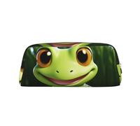 FJWSLCH cute frog Makeup Bag Travel Cosmetic Bag for Women Men Pencil Case Zipper Toiletry Bag Purse, Silver, One Size
