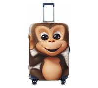 FJWSLCH cute monkey Luggage Cover for Suitcase TSA Approved Elastic Suitcase Cover Anti-Scratch Travel Luggage Protector Cover Washable Trolley Case Cover Fit 18-32 Inch Luggage, Black, L