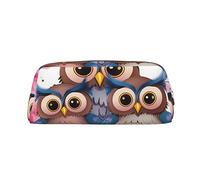 FJWSLCH Cute Owls Makeup Bag Travel Cosmetic Bag for Women Men Pencil Case Zipper Toiletry Bag Purse, Gold, One Size