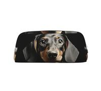 FJWSLCH Cute Pad Dachshund Makeup Bag Travel Cosmetic Bag for Women Men Pencil Case Zipper Toiletry Bag Purse, Silver, One Size