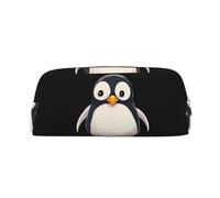 FJWSLCH Cute Penguins Makeup Bag Travel Cosmetic Bag for Women Men Pencil Case Zipper Toiletry Bag Purse, Gold, One Size
