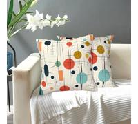 FJWSLCH Decorative Throw Pillow Covers 16"x16" Modern Square Cushion Covers Double-Sided Designs Soft Cozy Pillowcase Modern Mid Century Pillow Cases for Sofa Bedroom Home Decorations