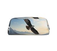 FJWSLCH eagle mountains Makeup Bag Travel Cosmetic Bag for Women Men Pencil Case Zipper Toiletry Bag Purse, Silver, One Size