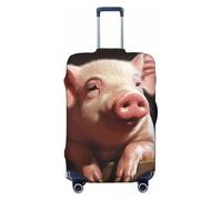 FJWSLCH Foolish Cute Animal Luggage Cover for Suitcase TSA Approved Elastic Suitcase Cover Anti-Scratch Travel Luggage Protector Cover Washable Trolley Case Cover Fit 18-32 Inch Luggage, Black, M