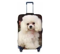 FJWSLCH French Poodle Luggage Cover for Suitcase TSA Approved Elastic Suitcase Cover Anti-Scratch Travel Luggage Protector Cover Washable Trolley Case Cover Fit 18-32 Inch Luggage, Black, XL