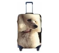 FJWSLCH French poodle Luggage Cover for Suitcase TSA Approved Elastic Suitcase Cover Anti-Scratch Travel Luggage Protector Cover Washable Trolley Case Cover Fit 18-32 Inch Luggage, Black, S