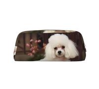 FJWSLCH French Poodle Makeup Bag Travel Cosmetic Bag for Women Men Pencil Case Zipper Toiletry Bag Purse, Silver, One Size