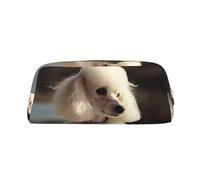 FJWSLCH French poodle Makeup Bag Travel Cosmetic Bag for Women Men Pencil Case Zipper Toiletry Bag Purse, Gold, One Size