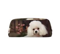 FJWSLCH French Poodle Makeup Bag Travel Cosmetic Bag for Women Men Pencil Case Zipper Toiletry Bag Purse, Gold, One Size