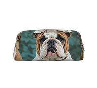 FJWSLCH Funny English Bulldog Makeup Bag Travel Cosmetic Bag for Women Men Pencil Case Zipper Toiletry Bag Purse, Silver, One Size