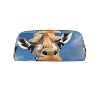 FJWSLCH Funny Giraffe Makeup Bag Travel Cosmetic Bag for Women Men Pencil Case Zipper Toiletry Bag Purse, Silver, One Size