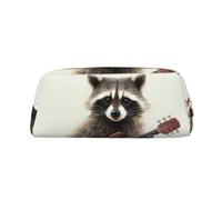 FJWSLCH Funny raccoon Makeup Bag Travel Cosmetic Bag for Women Men Pencil Case Zipper Toiletry Bag Purse, Gold, One Size