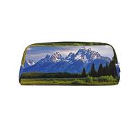 FJWSLCH grand teton national park Makeup Bag Travel Cosmetic Bag for Women Men Pencil Case Zipper Toiletry Bag Purse, Silver, One Size