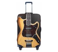 FJWSLCH Guitar Musical Instrument Luggage Cover for Suitcase TSA Approved Elastic Suitcase Cover Anti-Scratch Travel Luggage Protector Cover Washable Trolley Case Cover Fit 18-32 Inch Luggage, Black,
