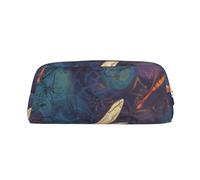 FJWSLCH Hand painted dragonfly Makeup Bag Travel Cosmetic Bag for Women Men Pencil Case Zipper Toiletry Bag Purse, Silver, One Size