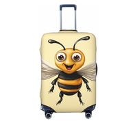 FJWSLCH Honey Bee Luggage Cover for Suitcase TSA Approved Elastic Suitcase Cover Anti-Scratch Travel Luggage Protector Cover Washable Trolley Case Cover Fit 18-32 Inch Luggage, Black, XL
